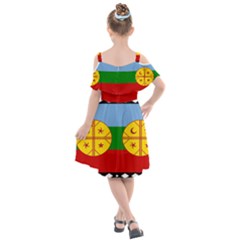 Kids  Cut Out Shoulders Chiffon Dress 