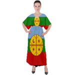 Flag Of The Mapuches V-Neck Boho Style Maxi Dress