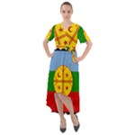 Flag Of The Mapuches Front Wrap High Low Dress