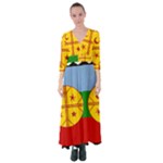 Flag Of The Mapuches Button Up Maxi Dress