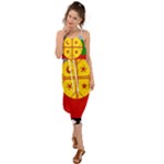 Flag Of The Mapuches Waist Tie Cover Up Chiffon Dress