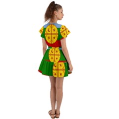 Flutter Sleeve Wrap Dress 