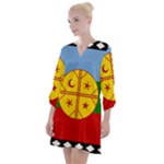 Flag Of The Mapuches Open Neck Shift Dress