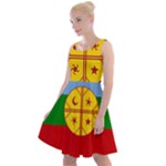 Flag Of The Mapuches Knee Length Skater Dress