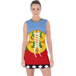 Flag Of The Mapuches Lace Up Front Bodycon Dress