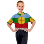 Flag Of The Mapuches Kids Mock Neck T-Shirt