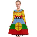 Flag Of The Mapuches Kids  Midi Sailor Dress
