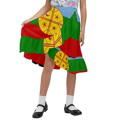 Kids  Ruffle Flared Wrap Midi Skirt 