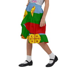 Kids  Ruffle Flared Wrap Midi Skirt 