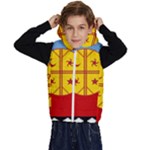 Flag Of The Mapuches Kids  Stylish Hooded Puffer Vest