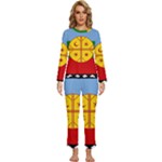 Flag Of The Mapuches Womens  Long Sleeve Lightweight Pajamas Set