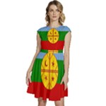 Flag Of The Mapuches Cap Sleeve High Waist Dress
