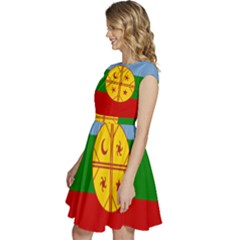 Cap Sleeve High Waist Dress 
