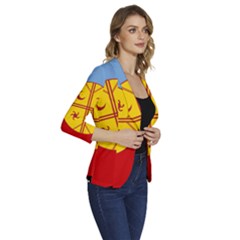 Women s One-Button 3/4 Sleeve Short Jacket 