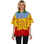 Flag Of The Mapuches Women s Batwing Button Up Shirt