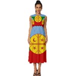 Flag Of The Mapuches Sleeveless Round Neck Midi Dress