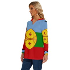 Long Sleeve Drawstring Hooded Top 