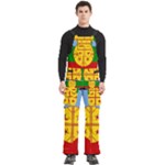 Flag Of The Mapuches Men s Side Zip Front Pouch Ski And Snowboard Bib Pants	