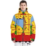 Flag Of The Mapuches Men s Multi Pockets Zip Ski and Snowboard Waterproof Breathable Jacket