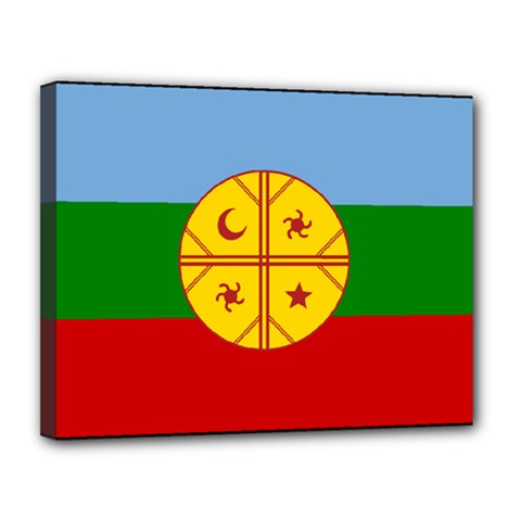 Flag Of The Mapuches Svg Canvas 14  x 11  (Stretched) from ArtsNow.com