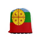 Flag Of The Mapuches Svg Drawstring Pouch (Large)