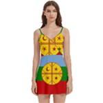 Flag Of The Mapuches Svg Body Wrap Sleeveless V-Neck Mini Dress