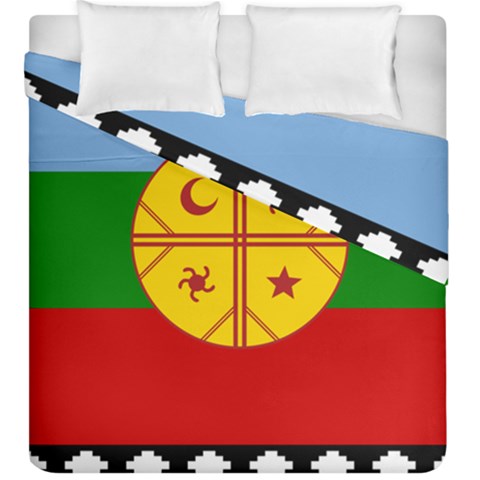 Flag Of The Mapuches Svg Duvet Cover Double Side (King Size) from ArtsNow.com