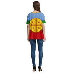 V-Neck Split Shoulder Casual T-Shirt 