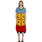 Flag Of The Mapuches Svg T-Shirt Midi Dress With Pockets