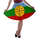 Flag Of The Mapuches Svg A-line Skater Skirt