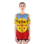 Flag Of The Mapuches Svg Shoulder Cutout One Piece Dress
