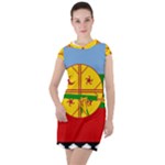Flag Of The Mapuches Svg Drawstring Hooded Dress