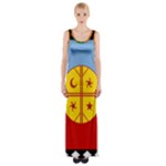 Flag Of The Mapuches Svg Thigh Split Maxi Dress