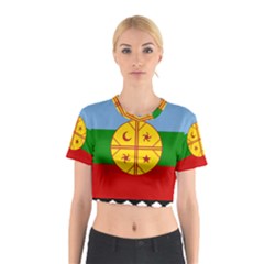 Flag Of The Mapuches Svg Cotton Crop Top from ArtsNow.com