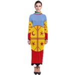 Flag Of The Mapuches Svg Turtleneck Maxi Dress