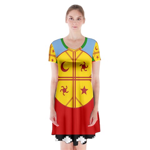 Flag Of The Mapuches Svg Short Sleeve V