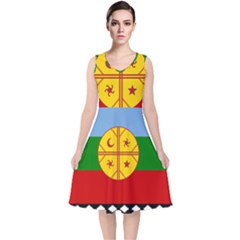 V-Neck Midi Sleeveless Dress  