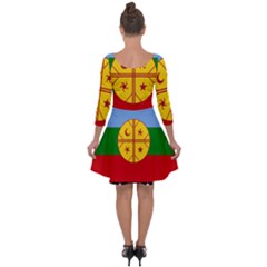 Quarter Sleeve Skater Dress 