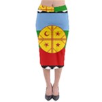 Flag Of The Mapuches Svg Midi Pencil Skirt