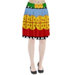 Flag Of The Mapuches Svg Pleated Skirt