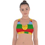 Flag Of The Mapuches Svg Cross String Back Sports Bra