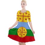 Flag Of The Mapuches Svg Quarter Sleeve A-Line Dress