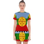 Flag Of The Mapuches Svg Drop Hem Mini Chiffon Dress