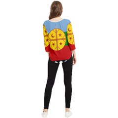 Chiffon Quarter Sleeve Blouse 