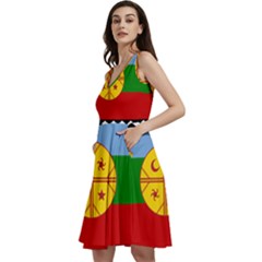 Sleeveless V-Neck Skater Dress with Pockets 