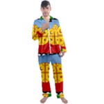 Flag Of The Mapuches Svg Men s Long Sleeve Satin Pajamas Set