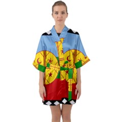 Half Sleeve Satin Kimono  