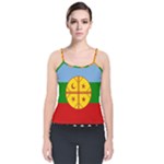 Flag Of The Mapuches Svg Velvet Spaghetti Strap Top