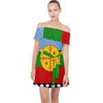 Flag Of The Mapuches Svg Off Shoulder Chiffon Dress
