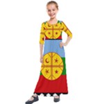 Flag Of The Mapuches Svg Kids  Quarter Sleeve Maxi Dress